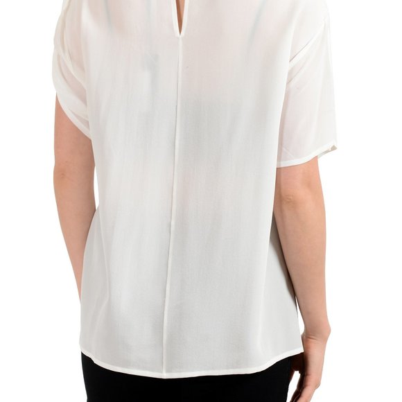 Versace Women's Ivory 100% Silk Blouse Top - Picture 10 of 10